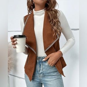 Vest Jacket Rust Brown